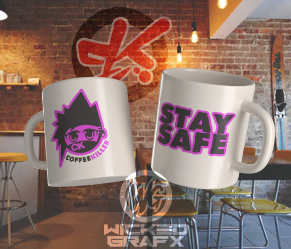 STAY SAFE RAWKA CHICK MUG