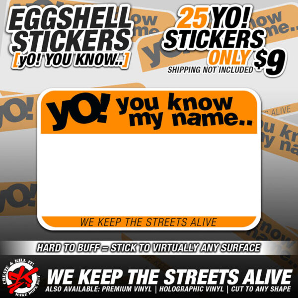 YO! YOU KNOW MY NAME EGGSHELL BLANKS
