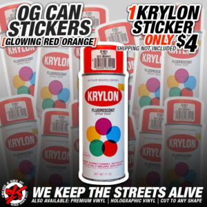 KRYLON OG SPRAY CAN GLOWING RED ORANGE
