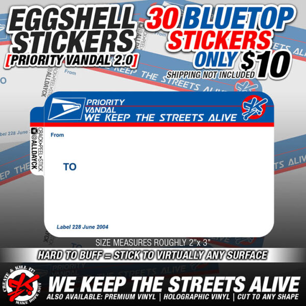 PRIORITY VANDAL BLUE TOP 2.0 EGGSHELL BLANKS
