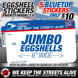 PRIORITY VANDAL BLUE TOP 2.0 JUMBO EGGSHELL BLANKS