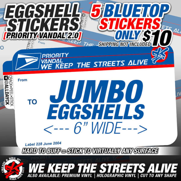 PRIORITY VANDAL BLUE TOP 2.0 JUMBO EGGSHELL BLANKS