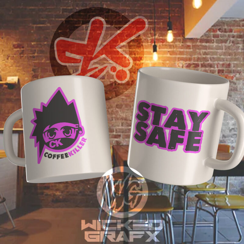 STAY SAFE RAWKA CHICK MUG