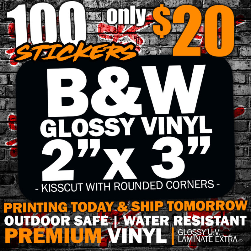 B&W 2"x 3" 100x PREMIUM VINYL