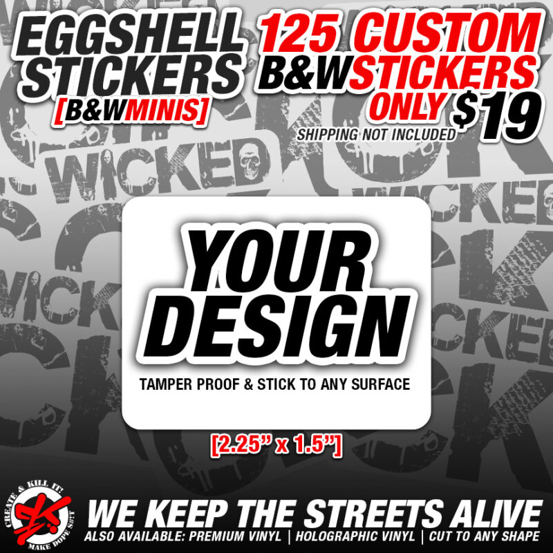 125 CUSTOM B&W EGGSHELL MINIS
