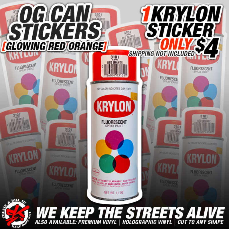 KRYLON OG SPRAY CAN GLOWING RED ORANGE