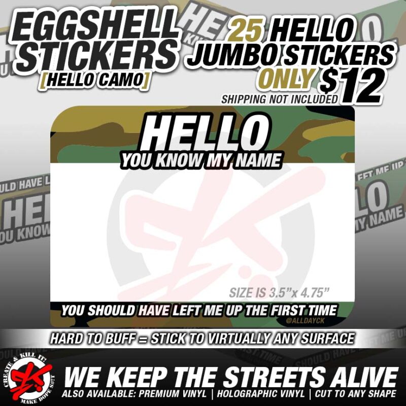 JUMBO HELLO CAMO OG EGGSHELL BLANKS